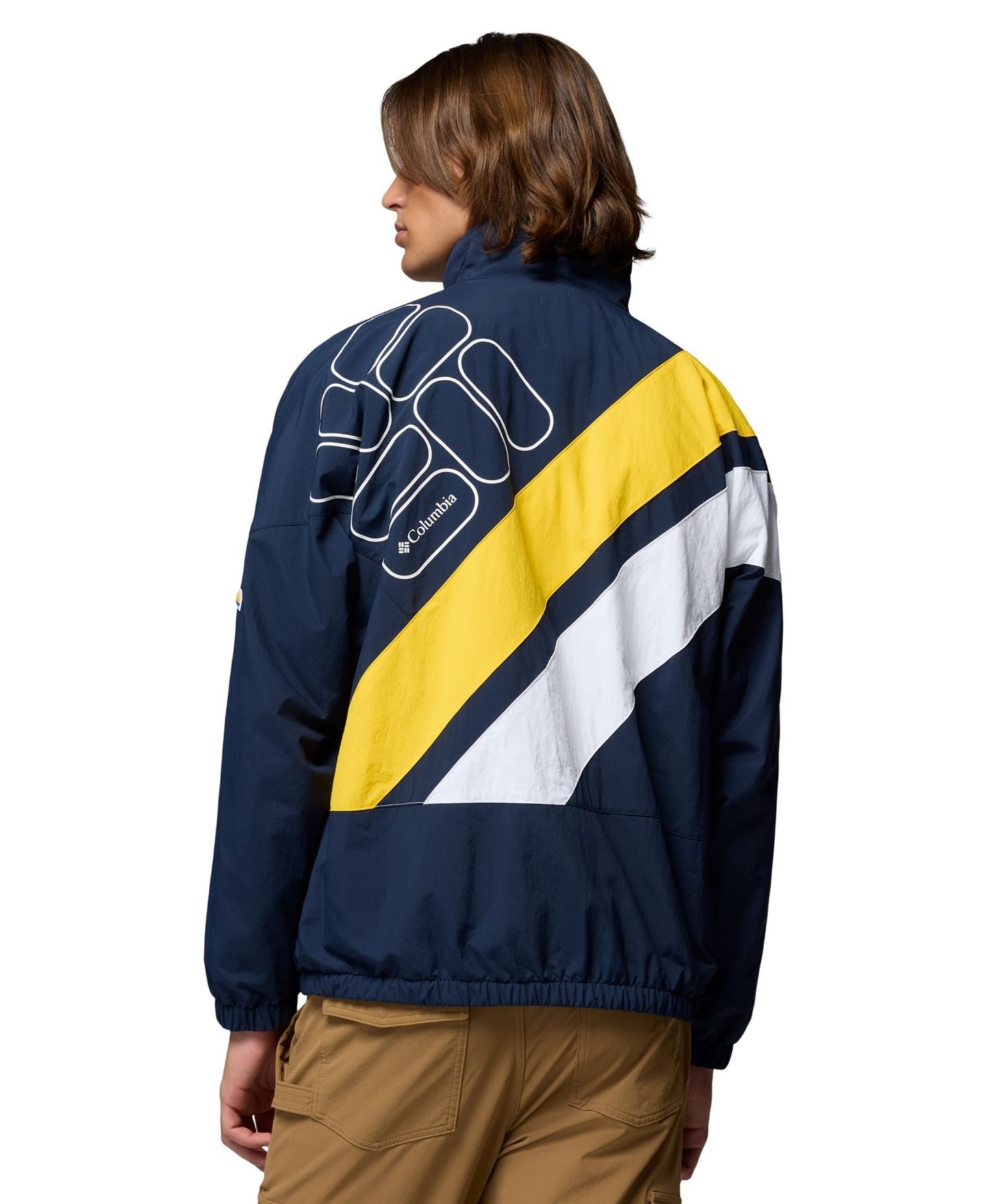 Мужская куртка Columbia Navy Michigan Wolverines Reventure Full-Zip Windbreaker Omni-Shield — фото 2