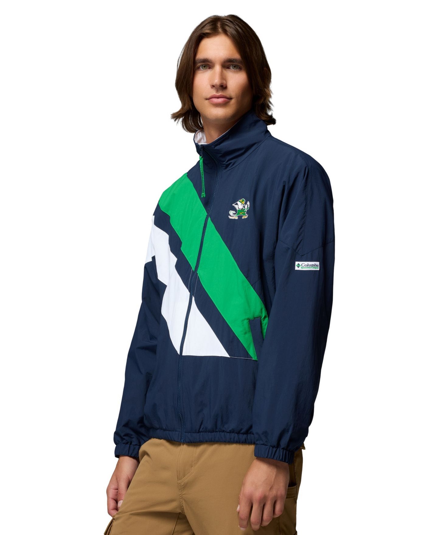 Мужская куртка Columbia Navy Notre Dame Fighting Irish Reventure Full-Zip Windbreaker Omni-Shield — фото 5