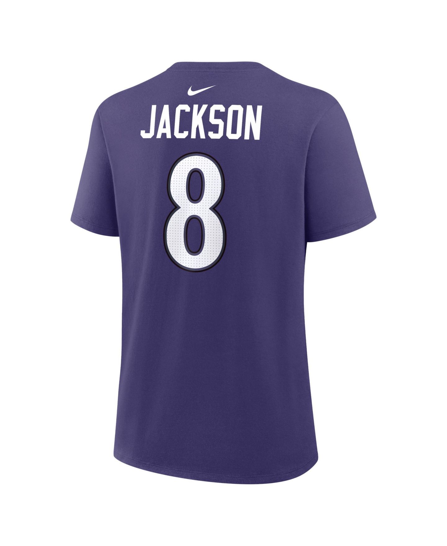 Женская футболка Nike Lamar Jackson Purple Baltimore Ravens Name & Number — фото 3