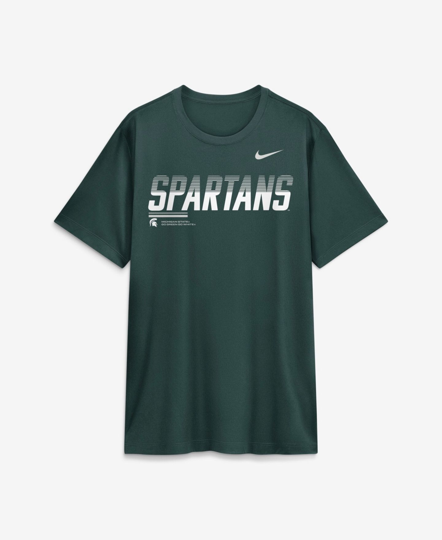 Мужская футболка Nike Green Michigan State Spartans Sideline Legend Dri-FIT — фото 4