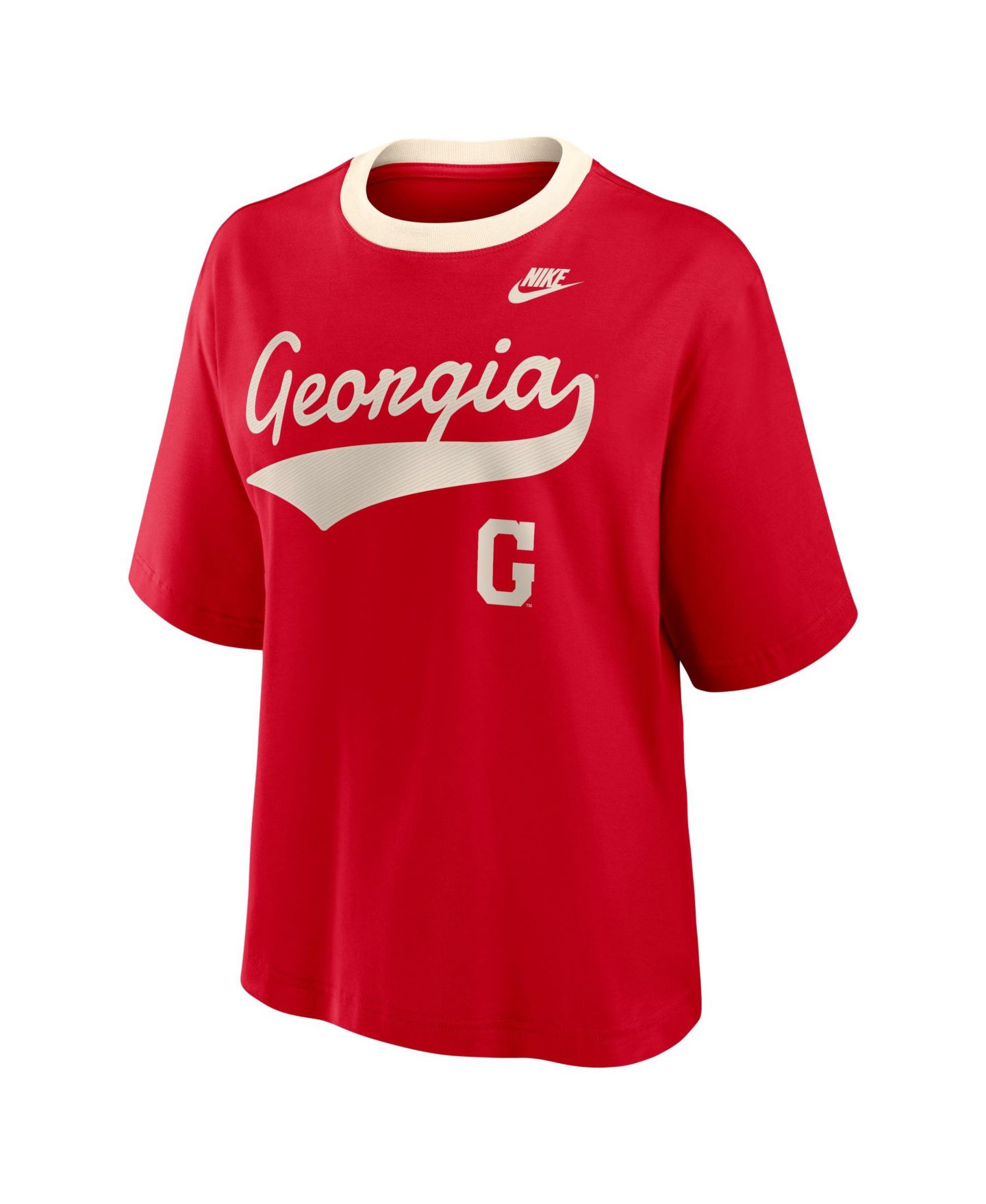 Женская футболка Nike Red Georgia Bulldogs Legacy Fight Song Boxy — фото 3