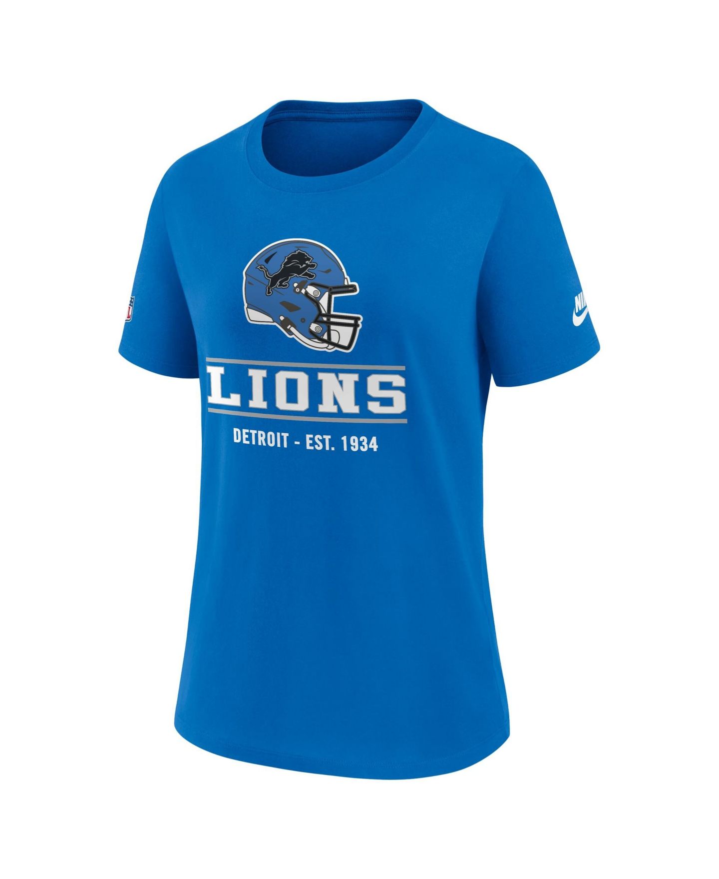 Женская футболка Nike Blue Detroit Lions Sideline Alt Dri-FIT — фото 3