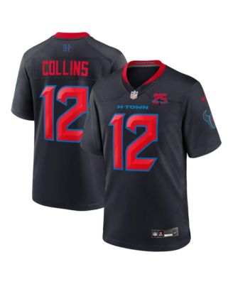 Men's Nico Collins Navy Houston Texans Alternate 2 25th Season Game Jersey
