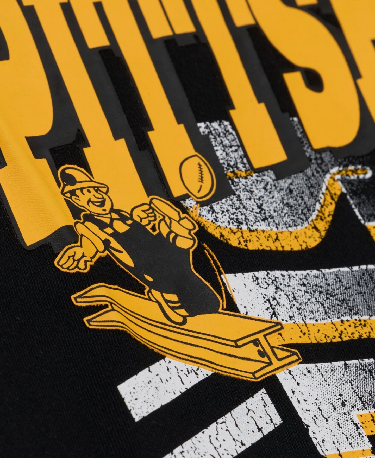 Мужская футболка Mitchell & Ness Black Pittsburgh Steelers Core Essentials Street Graphic — фото 4