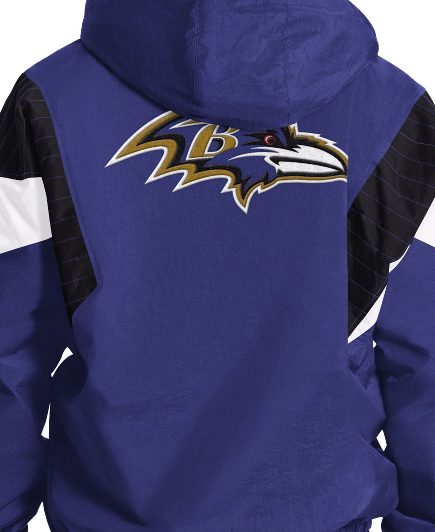 Мужская куртка Starter Purple Baltimore Ravens The Throwback Half-Zip Hooded — фото 6