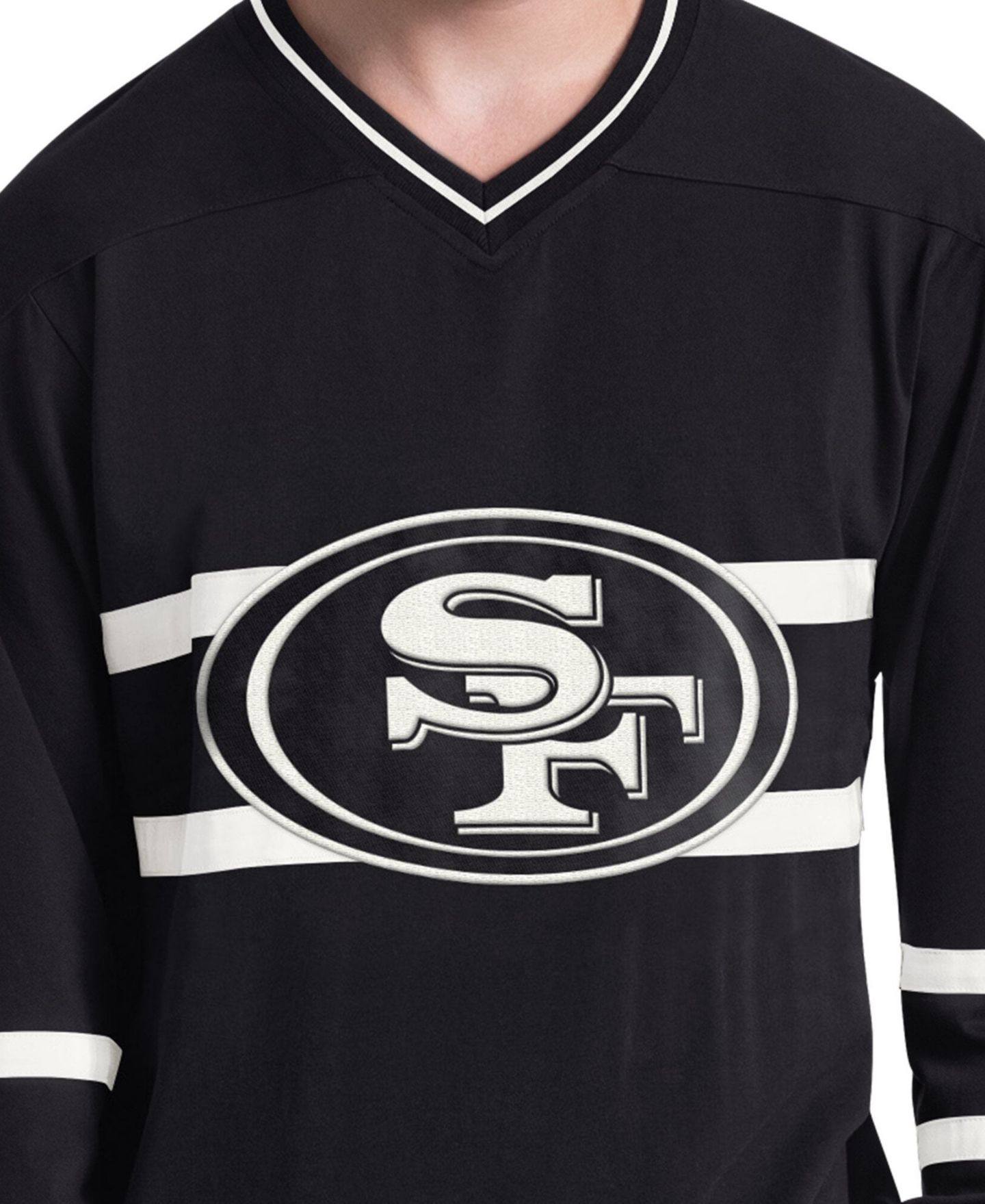 Мужская футболка Starter Black/White San Francisco 49ers Lineup Long-Sleeve — фото 3