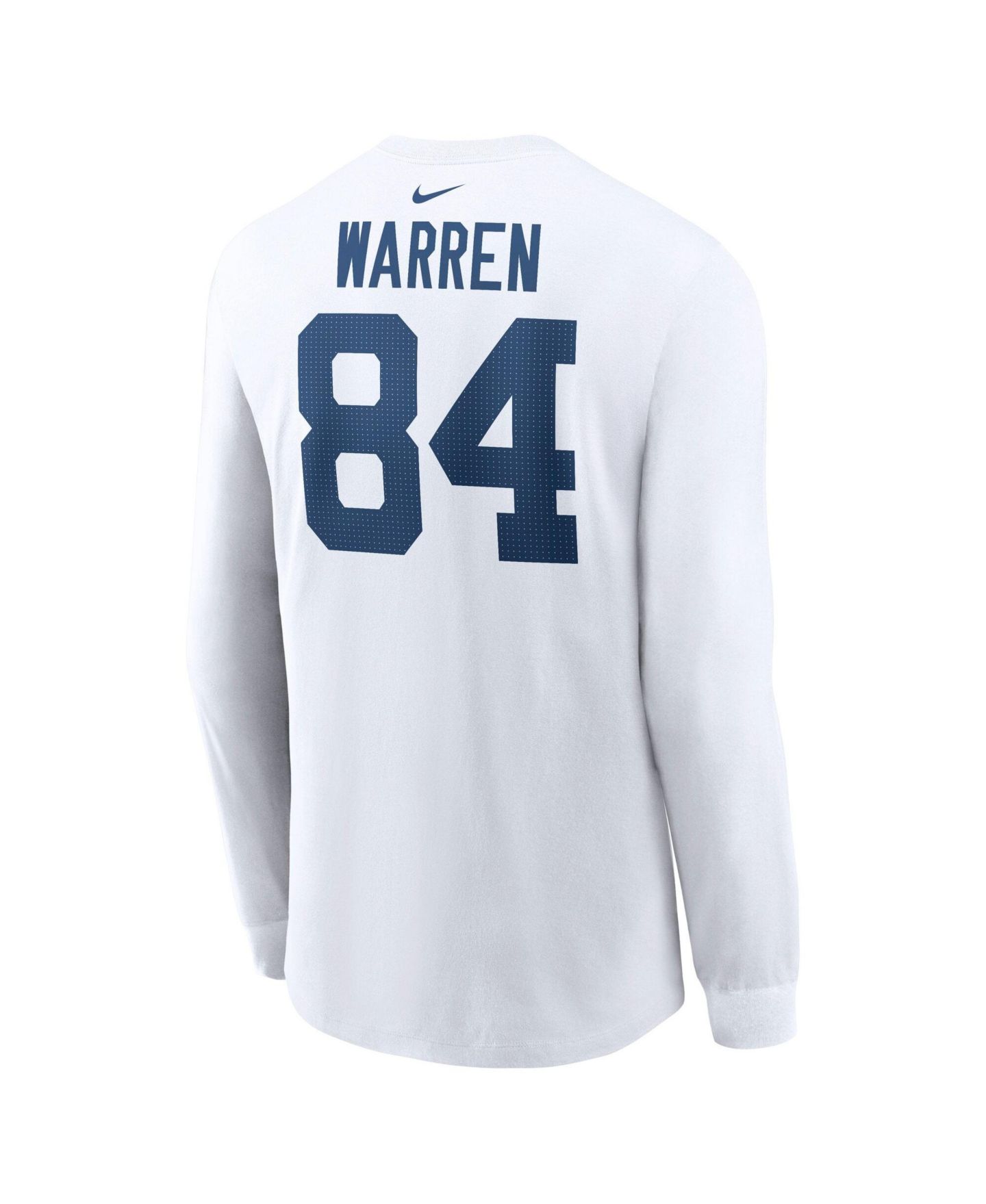 Мужская футболка Nike Tyler Warren White Indianapolis Colts Name & Number Long-Sleeve — фото 3