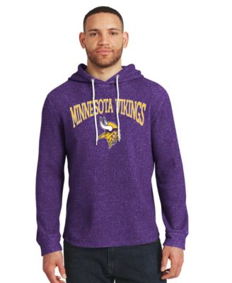Men's Purple Minnesota Vikings Waffle Knit Hooded Tri-Blend Long-Sleeve Sweatshirt