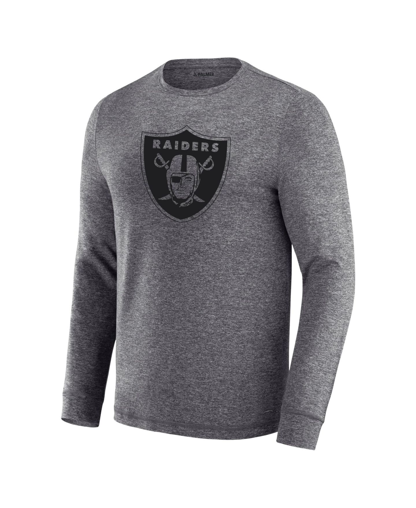 Мужская футболка J. Palmer Charcoal Las Vegas Raiders Four Down Long-Sleeve — фото 3