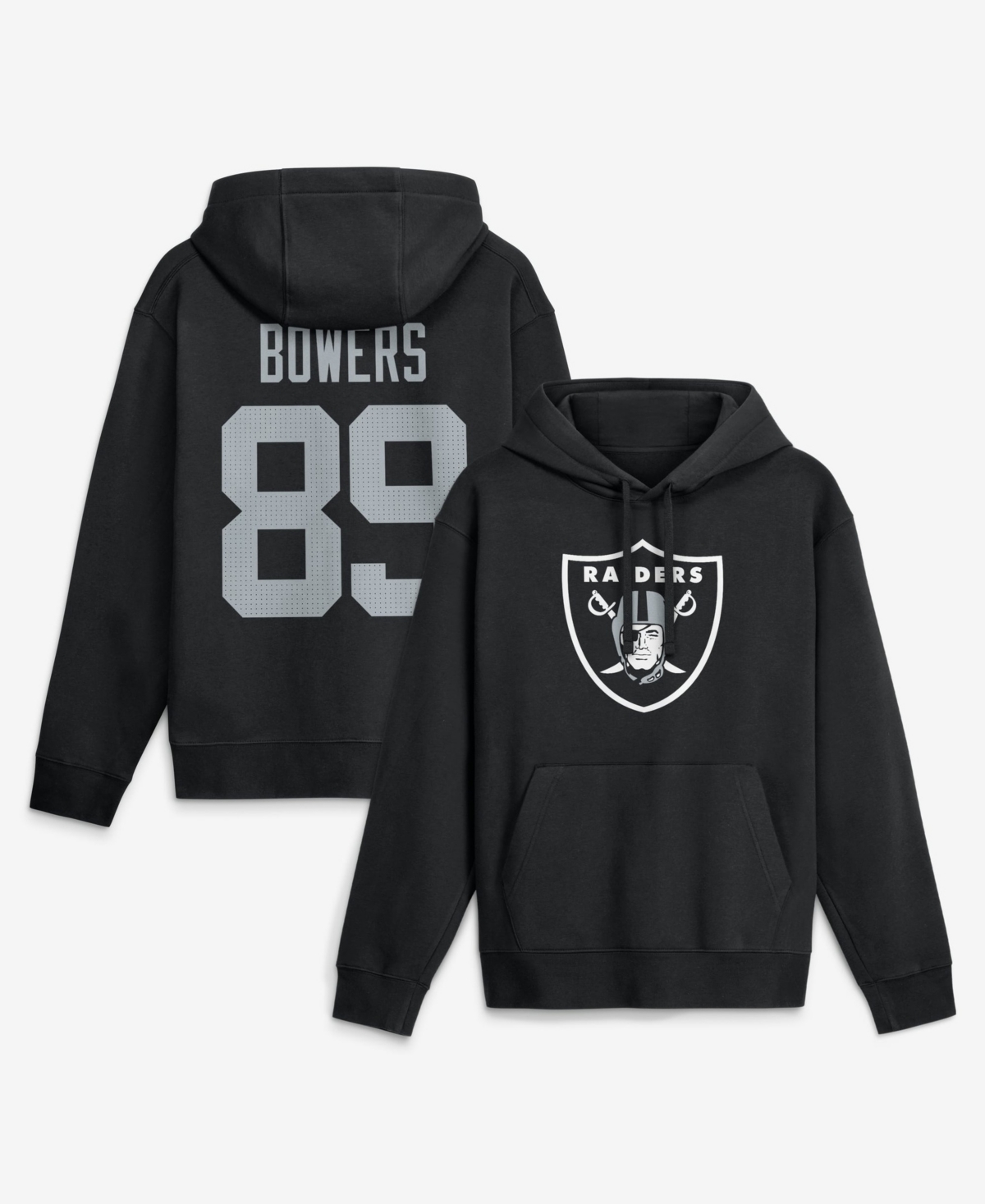 Nike Men's Brock Bowers Black Las Vegas Raiders Name & Number Hoodie - Black