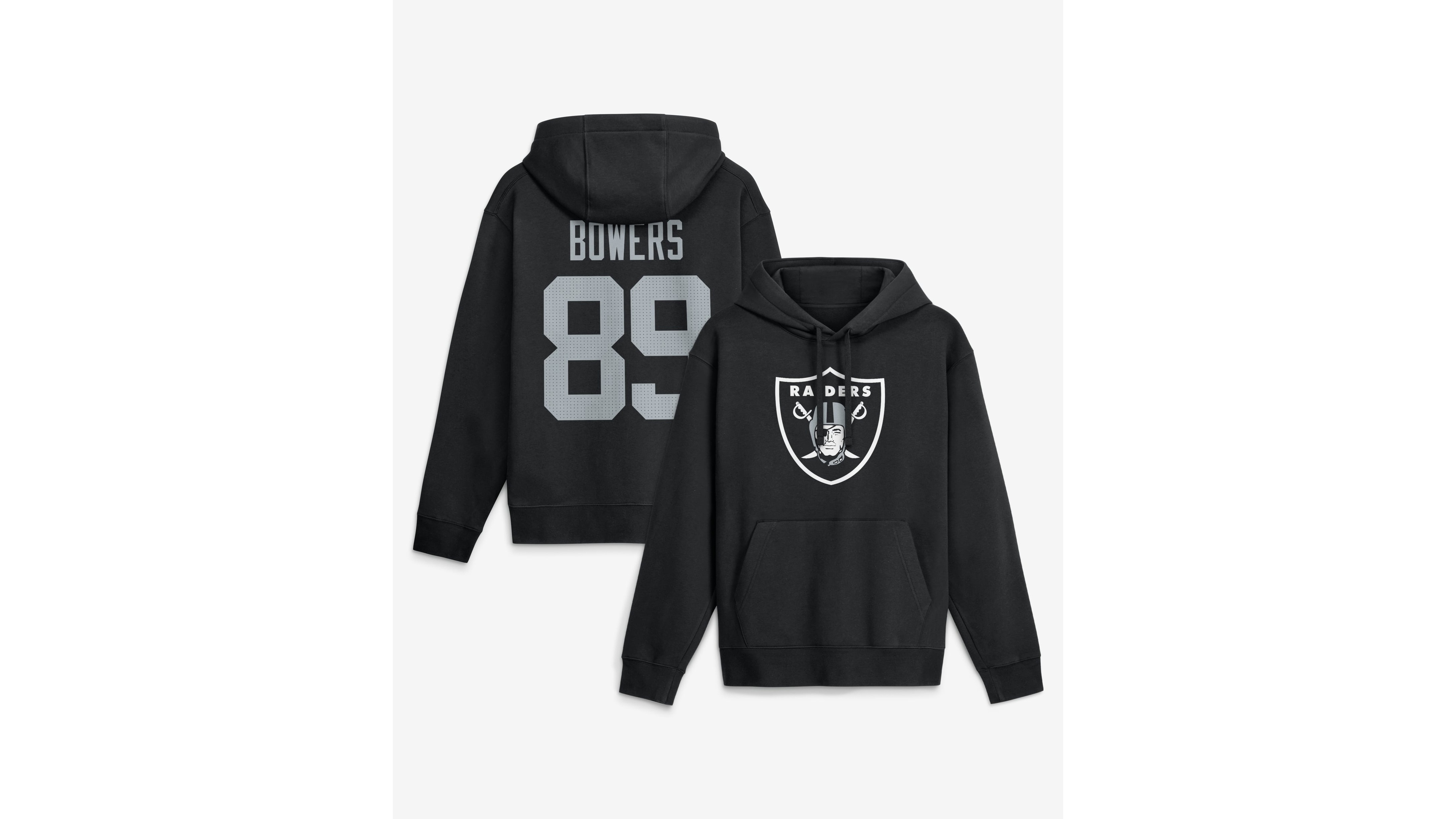 Nike Men's Brock Bowers Black Las Vegas Raiders Name & Number Hoodie