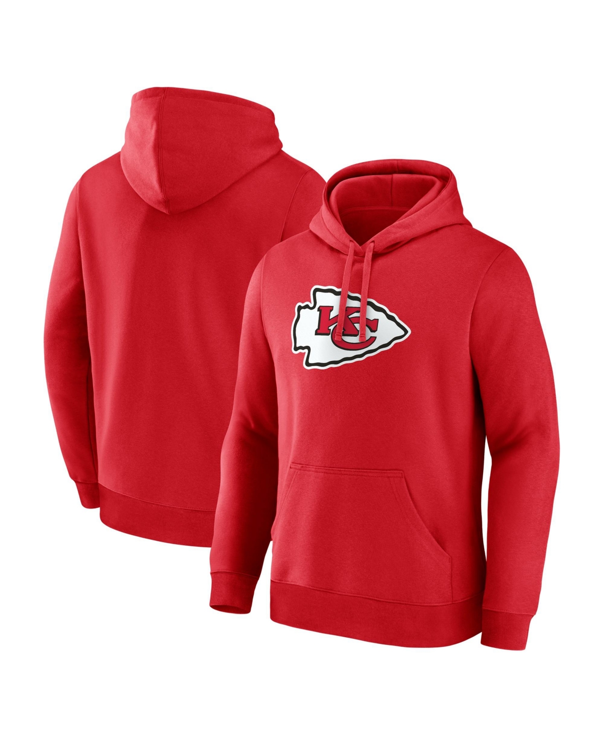 Logo Athletic Men's Red Kansas City Chiefs Primary Logo Hoodie - Red