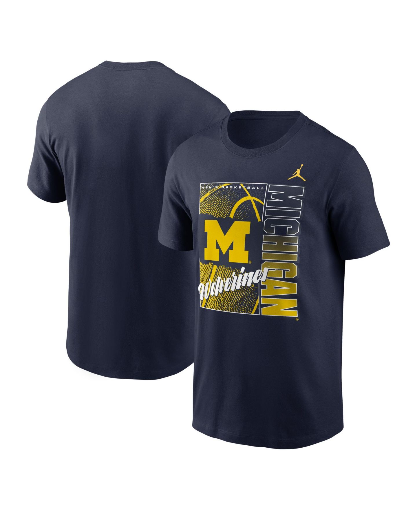 Мужская футболка Nike Navy Michigan Wolverines Basketball Refresh — фото 1