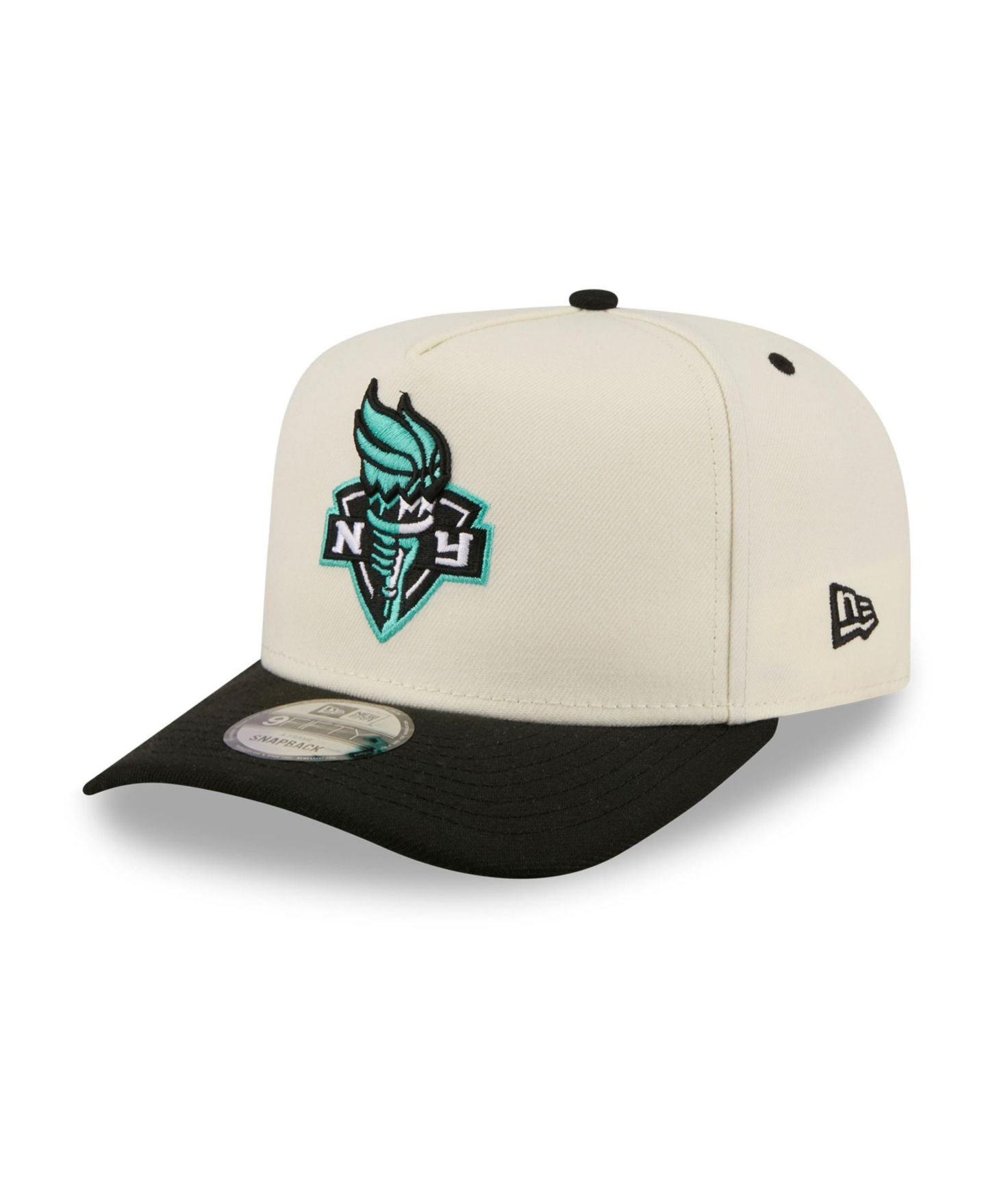 Мужская кепка New Era White New York Liberty Wordmark 9FIFTY A-Frame Snapback Hat — фото 1