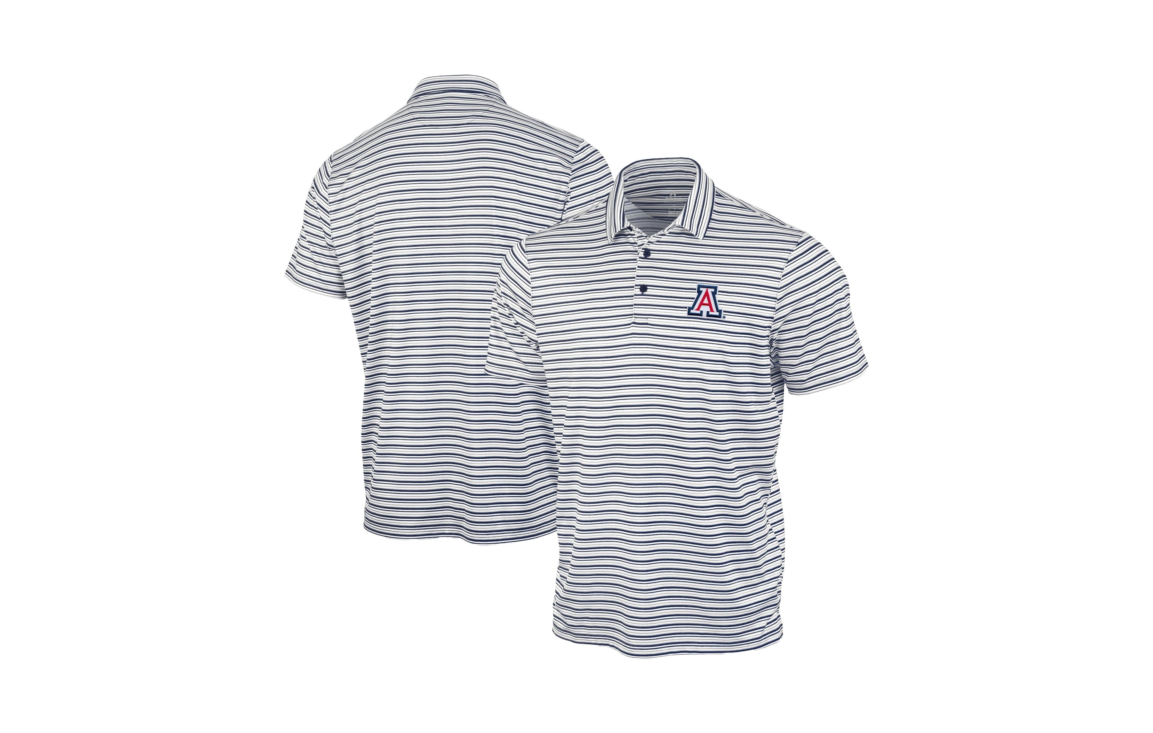 Antigua Men's Navy Arizona Wildcats Space Stripe Polo Shirt