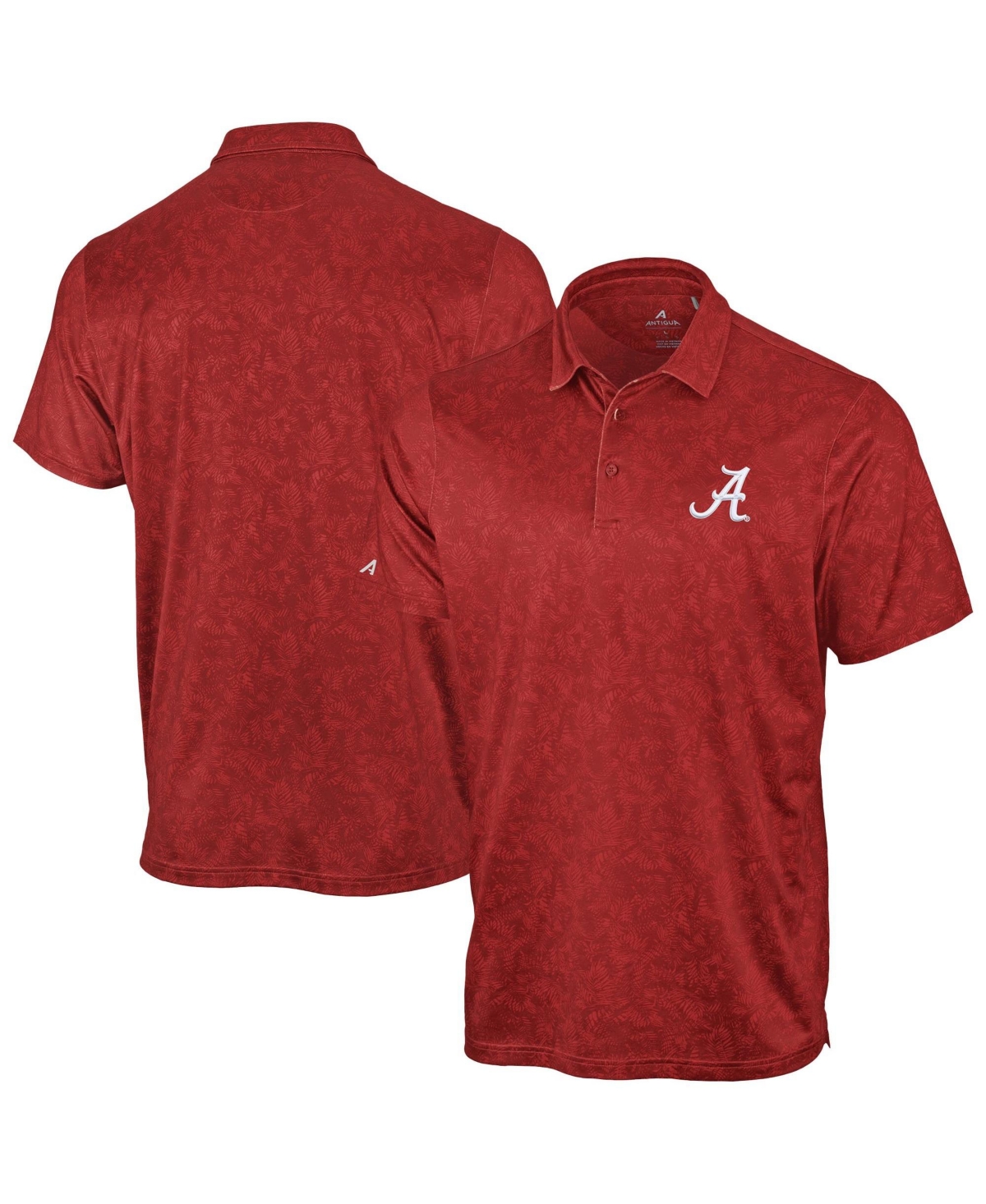 Antigua Men's Crimson Alabama Crimson Tide Lush Polo Shirt - Crimson