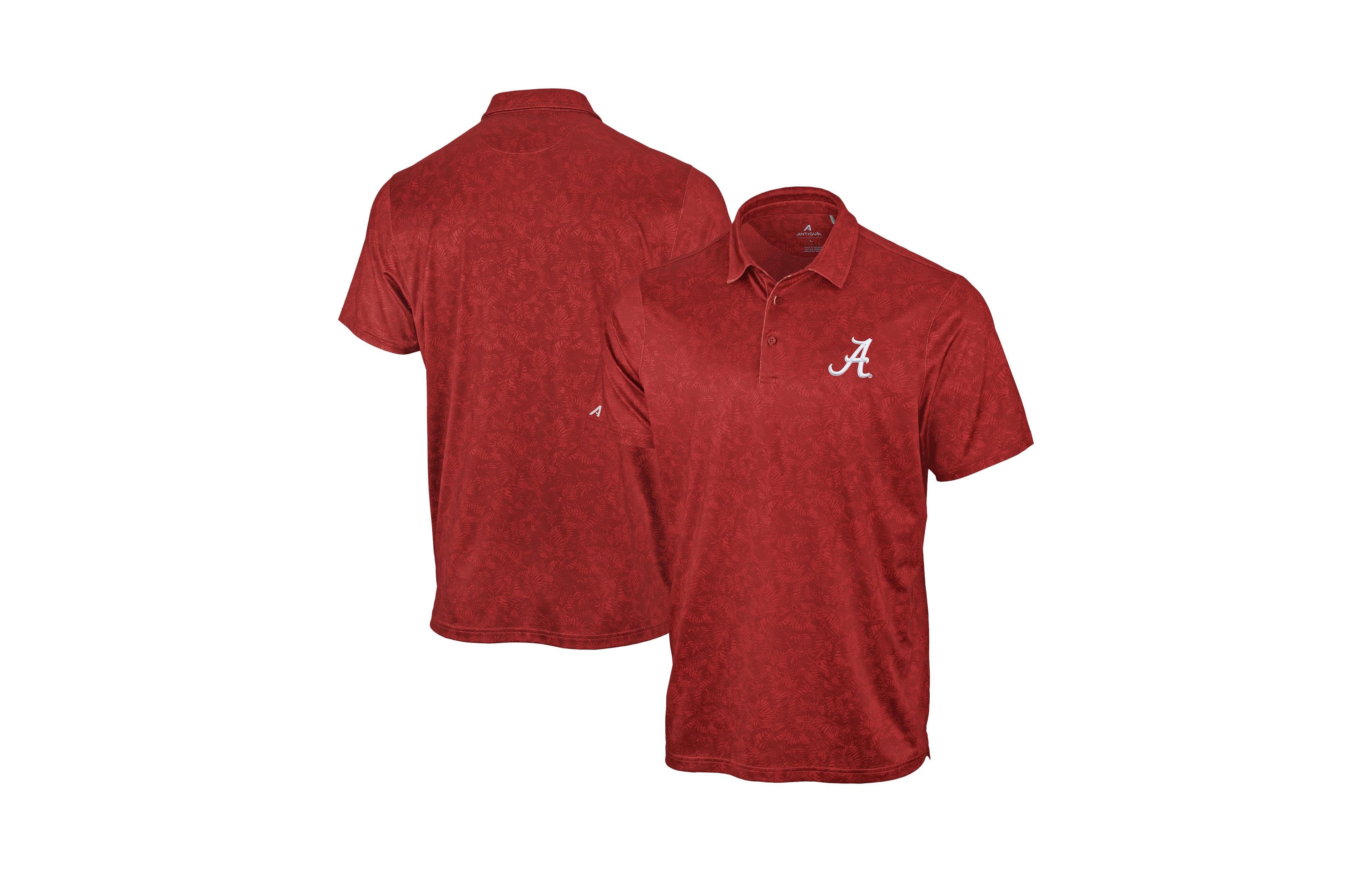 Antigua Men's Crimson Alabama Tide Lush Polo Shirt