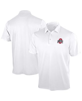Men's White Ohio State Buckeyes Unshakeable Solid Polo Shirt