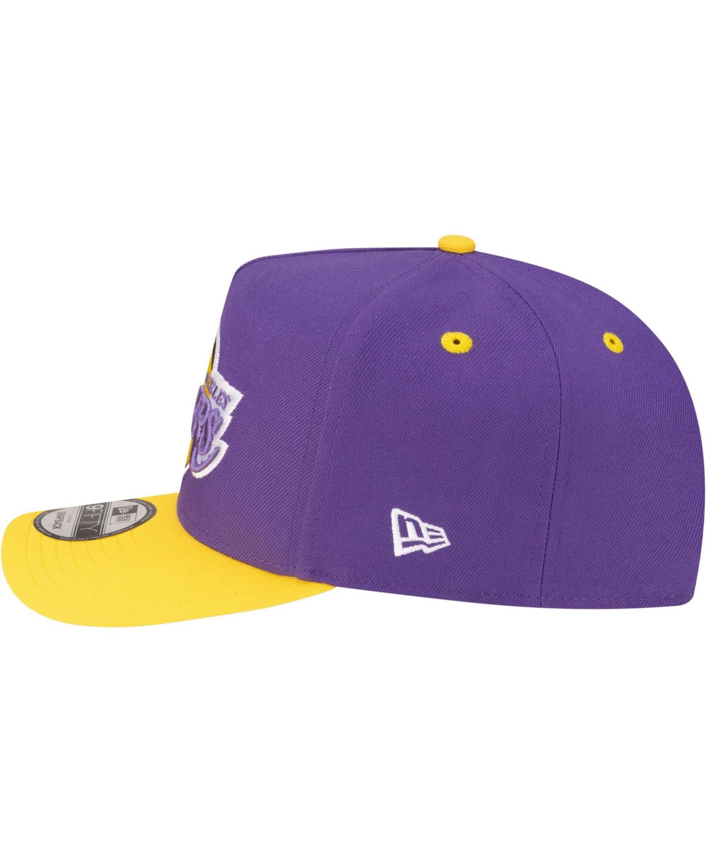 Мужская кепка New Era Purple/Gold Los Angeles Lakers 80s Throwback A-Frame 9FIFTY Snapback Hat — фото 6