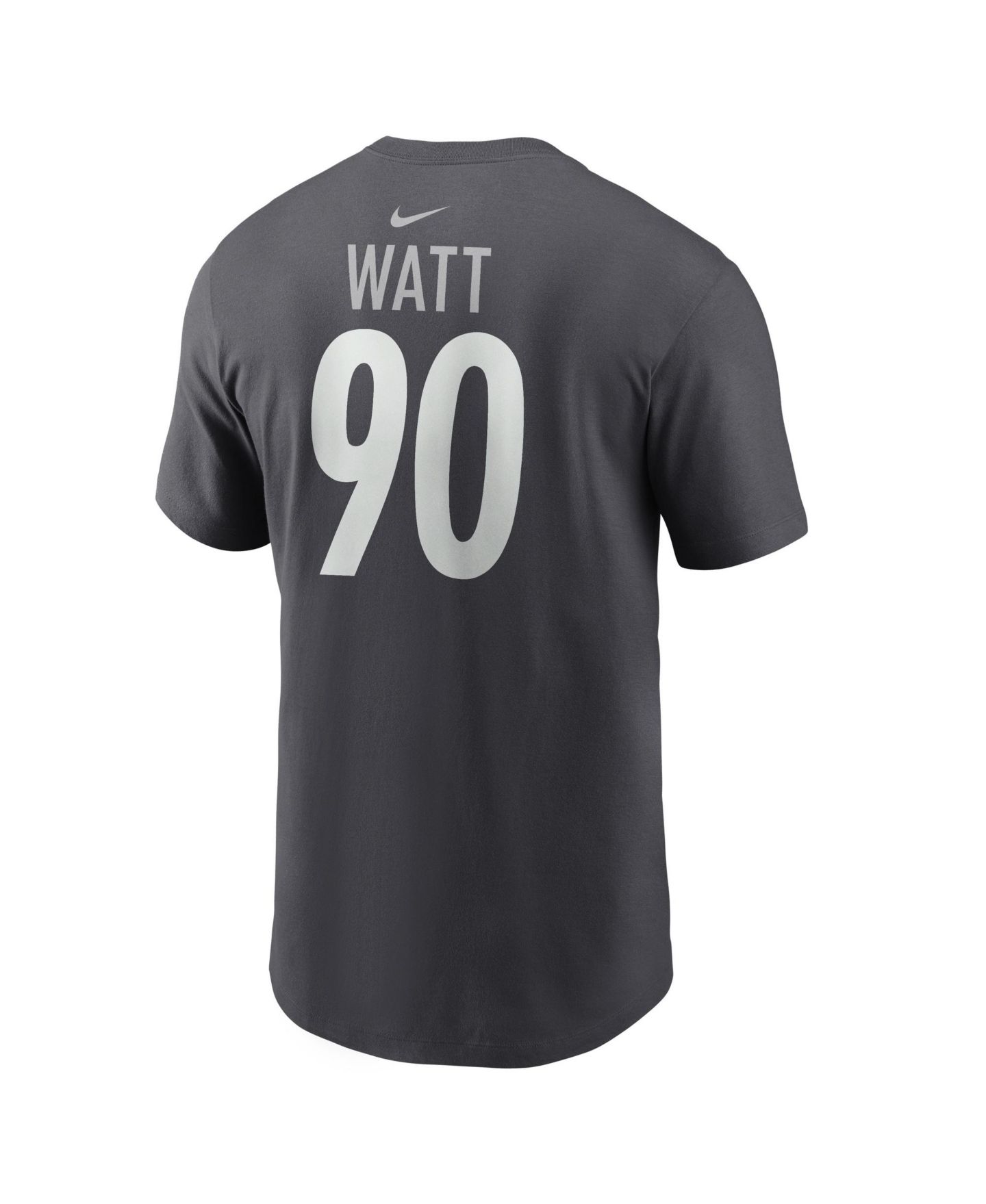 Мужская футболка Nike T.J. Watt Anthracite Pittsburgh Steelers Name & Number — фото 5