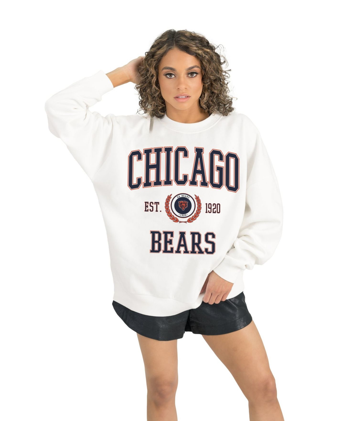 Женская толстовка Gameday Couture White Chicago Bears Timeless Triumph Premium Fleece Pullover — фото 2