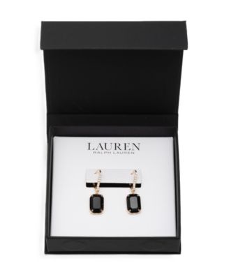 Rectangular Stone Drop Earrings