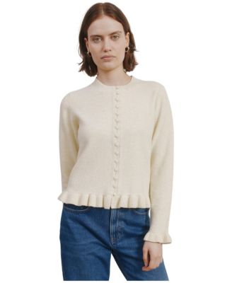 Women's Frill Button Cardigan
