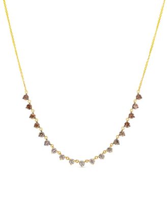 Chocolate Ombre Diamond Necklace (1.98 ct. t.w.) in 14k Honey Gold