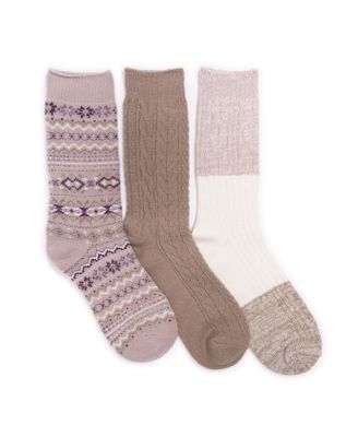 Women's Boot Socks with Ribbed Cuff, 3-Pack