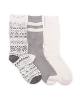 Women's Boot Socks with Ribbed Cuff, 3-Pack