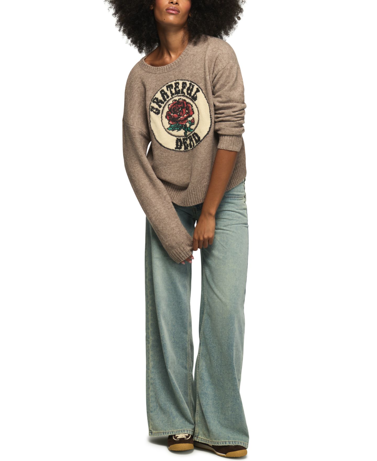 Женский свитер Lucky Brand Cloud Crewneck Long-Sleeve Graphic, цвет: Меланжевый — фото 2