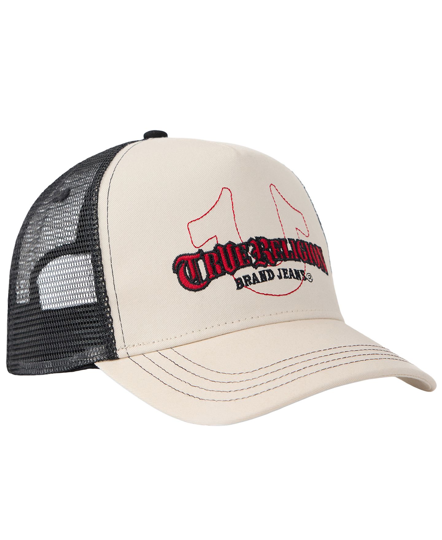 Мужская кепка True Religion Trucker Snapback Hat, цвет: Зимний белый — фото 4