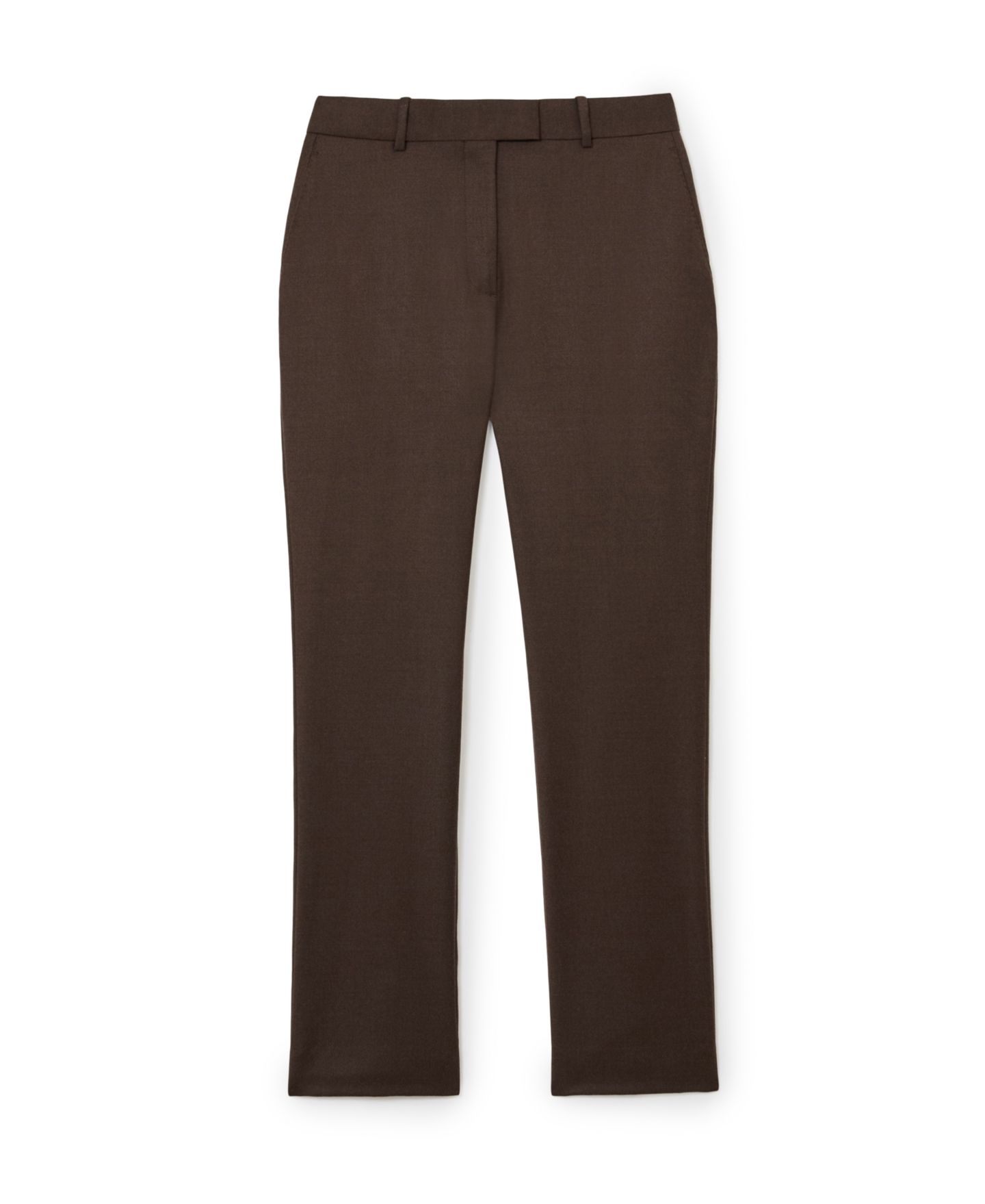 Женские брюки REISS Petite Derby Mid-Rise Straight-Leg Dress Pants, цвет: Мокко коричневый — фото 5