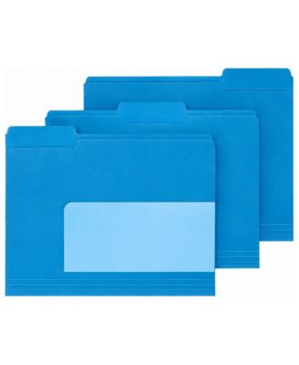 120 Pack 1/3 Cut Tab File Folders Letter Size Color Coded Organizing Filing