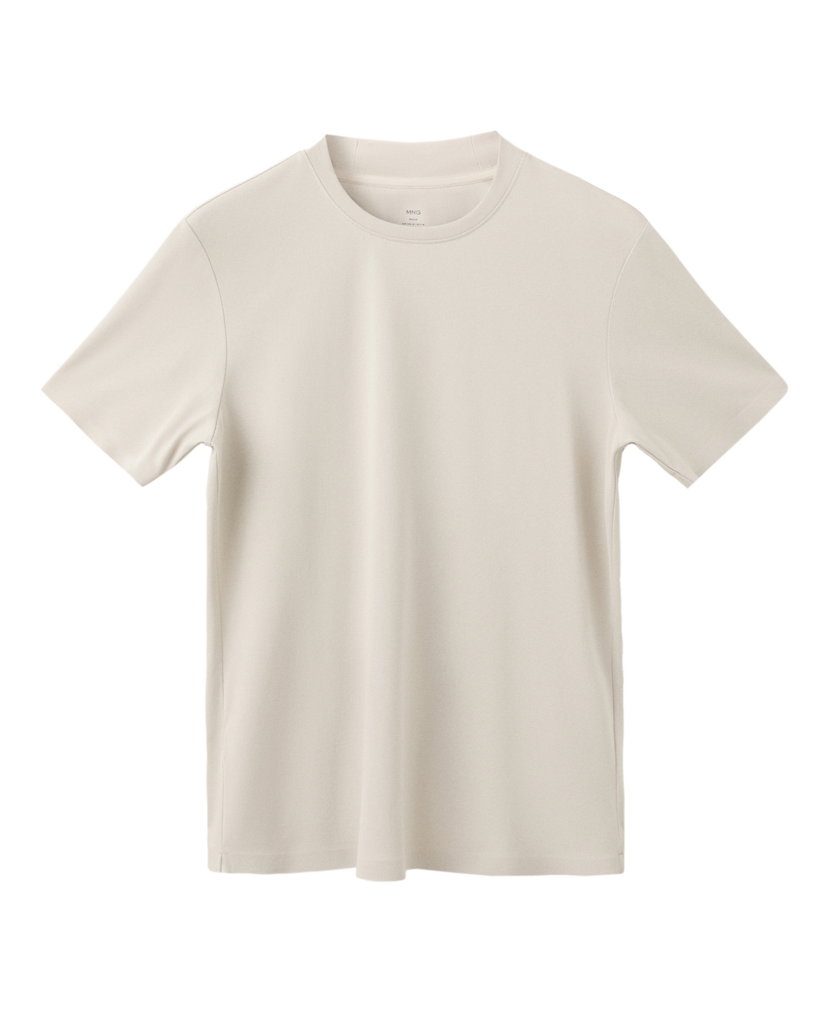 Mango Men's Wouter Crewneck Short-Sleeve T-Shirt - Light Pastel Gray