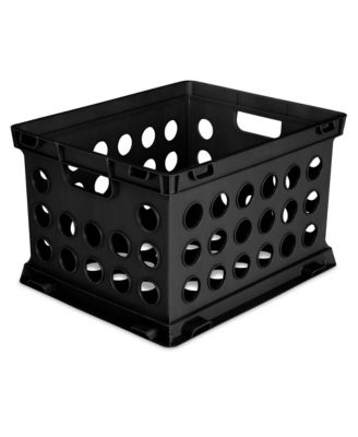 Stackable Sturdy Storage Crate Organizer Bins with Handles, 18 Pack