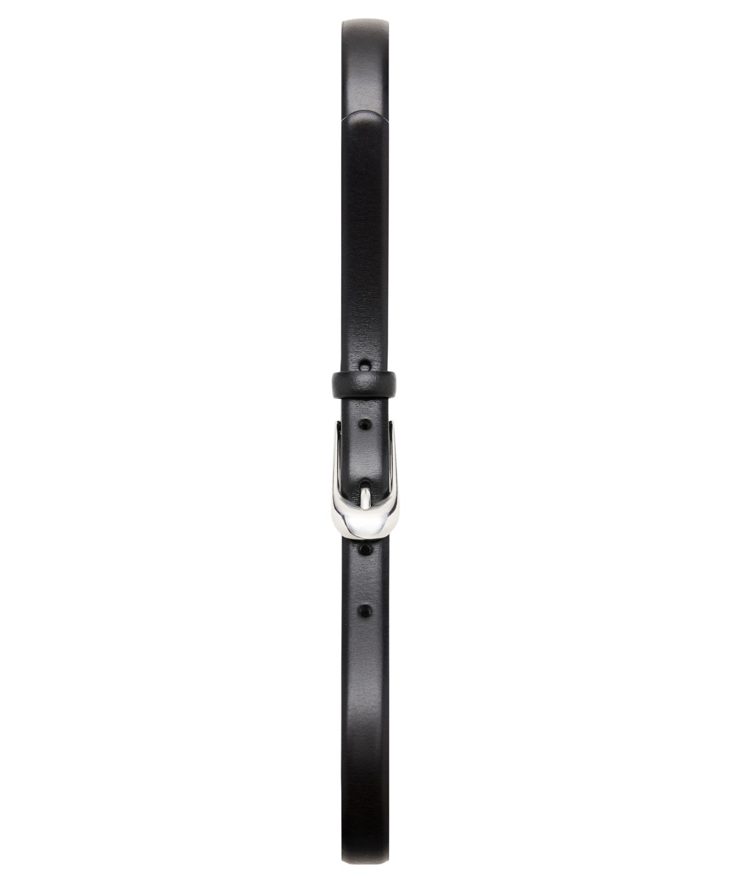 Женский ремень Mango Slim Buckle Leather, цвет: Чёрный — фото 4