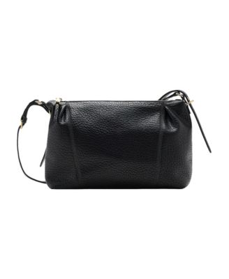 Buckles Faux Leather Crossbody Bag