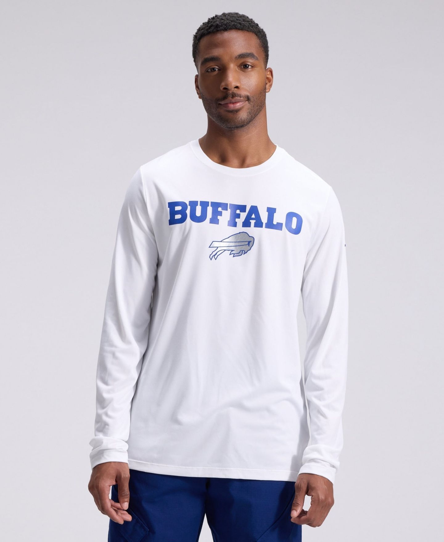 Мужская футболка Nike White Buffalo Bills Rivalries Collection Sideline Legend Long-Sleeve — фото 1