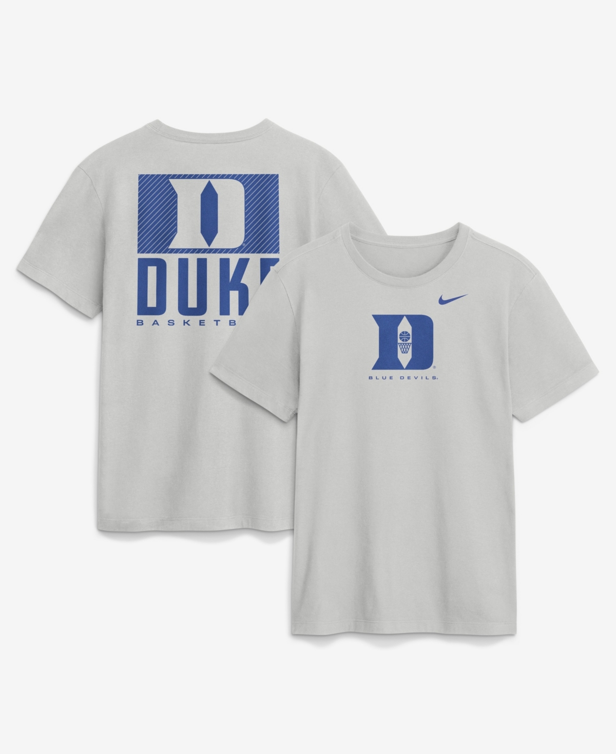 Nike Men's Gray Duke Blue Devils Courtside Dri-fit T-Shirt - Gray