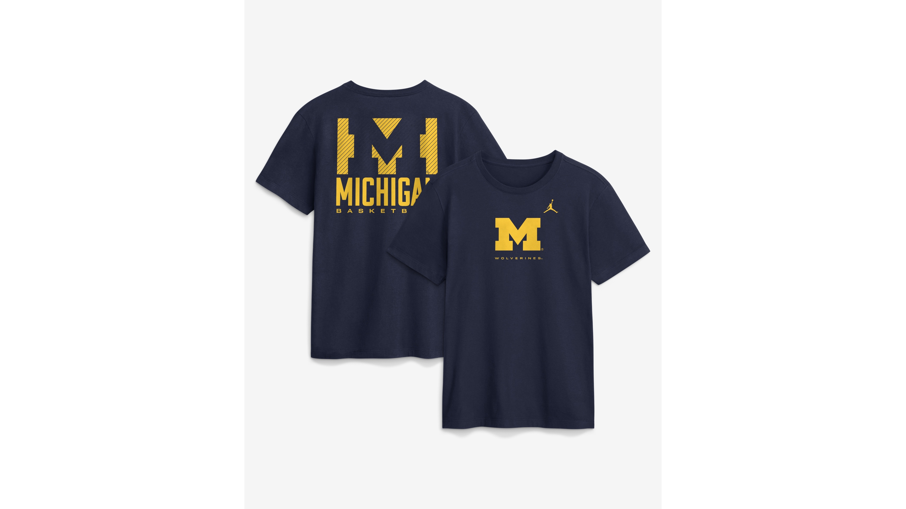 Jordan Men's Navy Michigan Wolverines Courtside Dri-fit T-Shirt