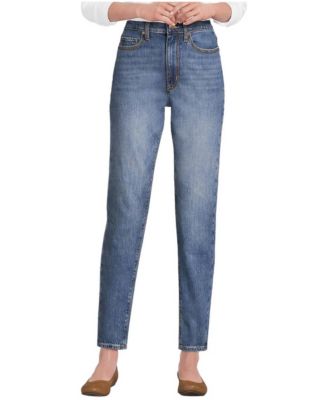 Petite Soft Denim High Rise Straight Leg Ankle Jeans