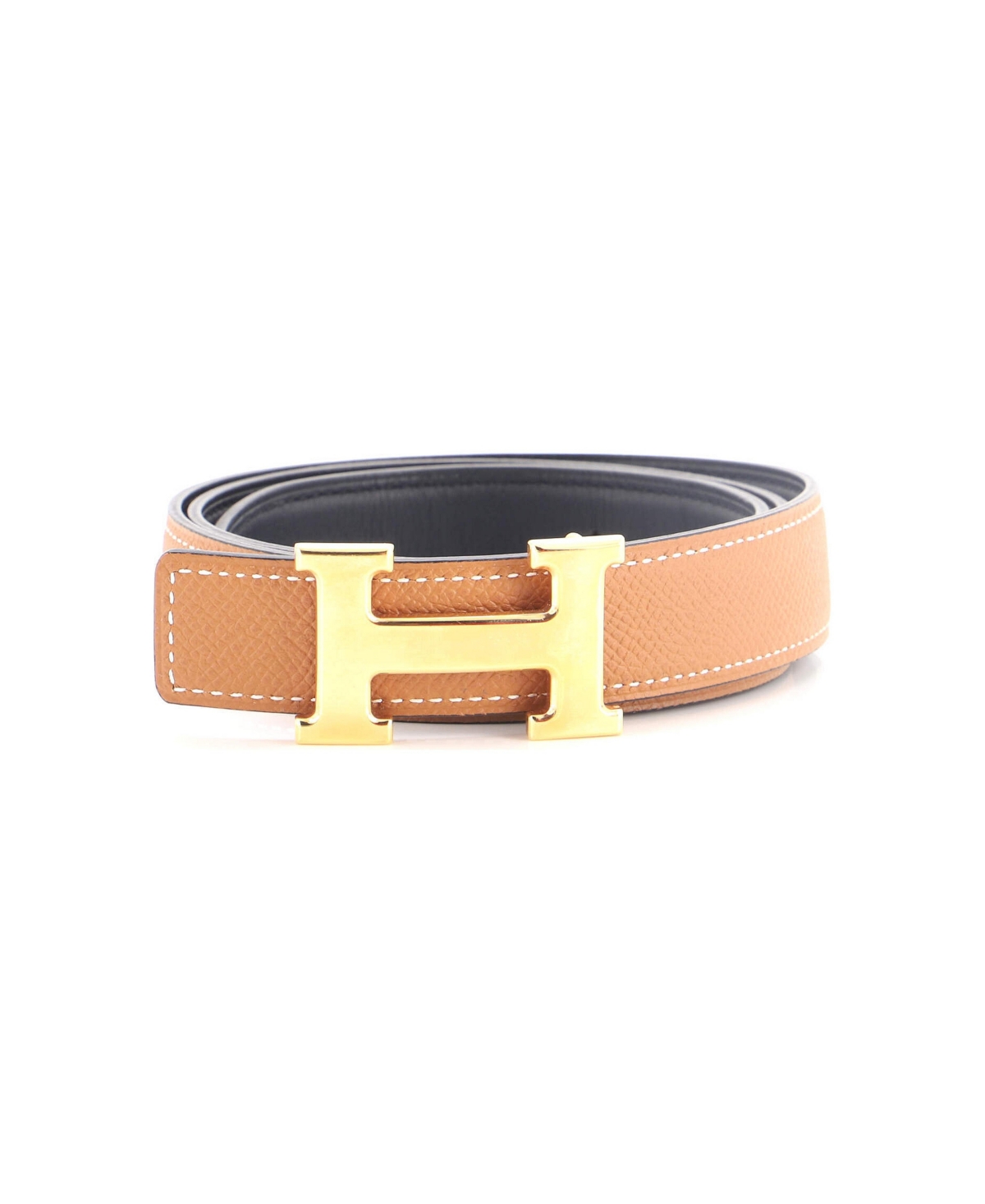 Pre-Owned Hermes Constance Reversible Belt Leather Thin - Brown
