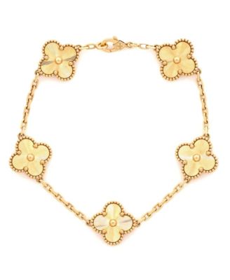 Pre-Owned Van Cleef and Arpels Vintage Alhambra 5 Motifs Bracelet