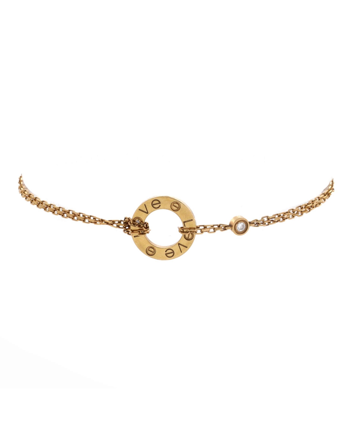 Pre-Owned Cartier 2 Diamonds Love Bracelet - 18k yellow gold