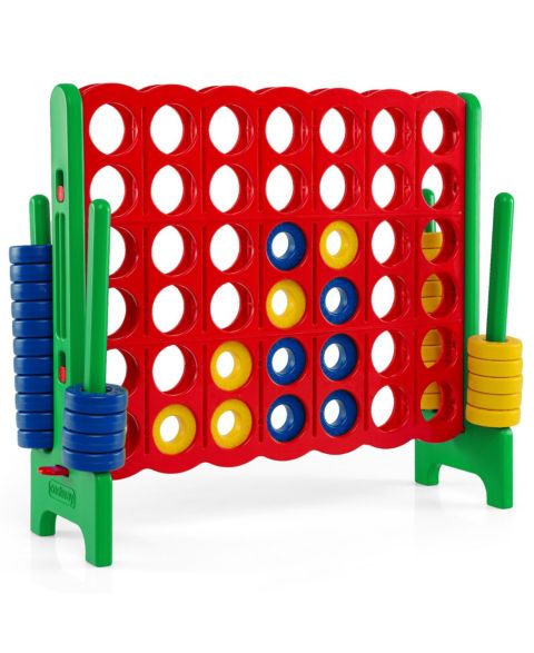 Детские игрушки Costway 47.5" x 17" x 41" 44 Piece Giant 4-to-Score Game Set for all ages, цвет: Зелёный
