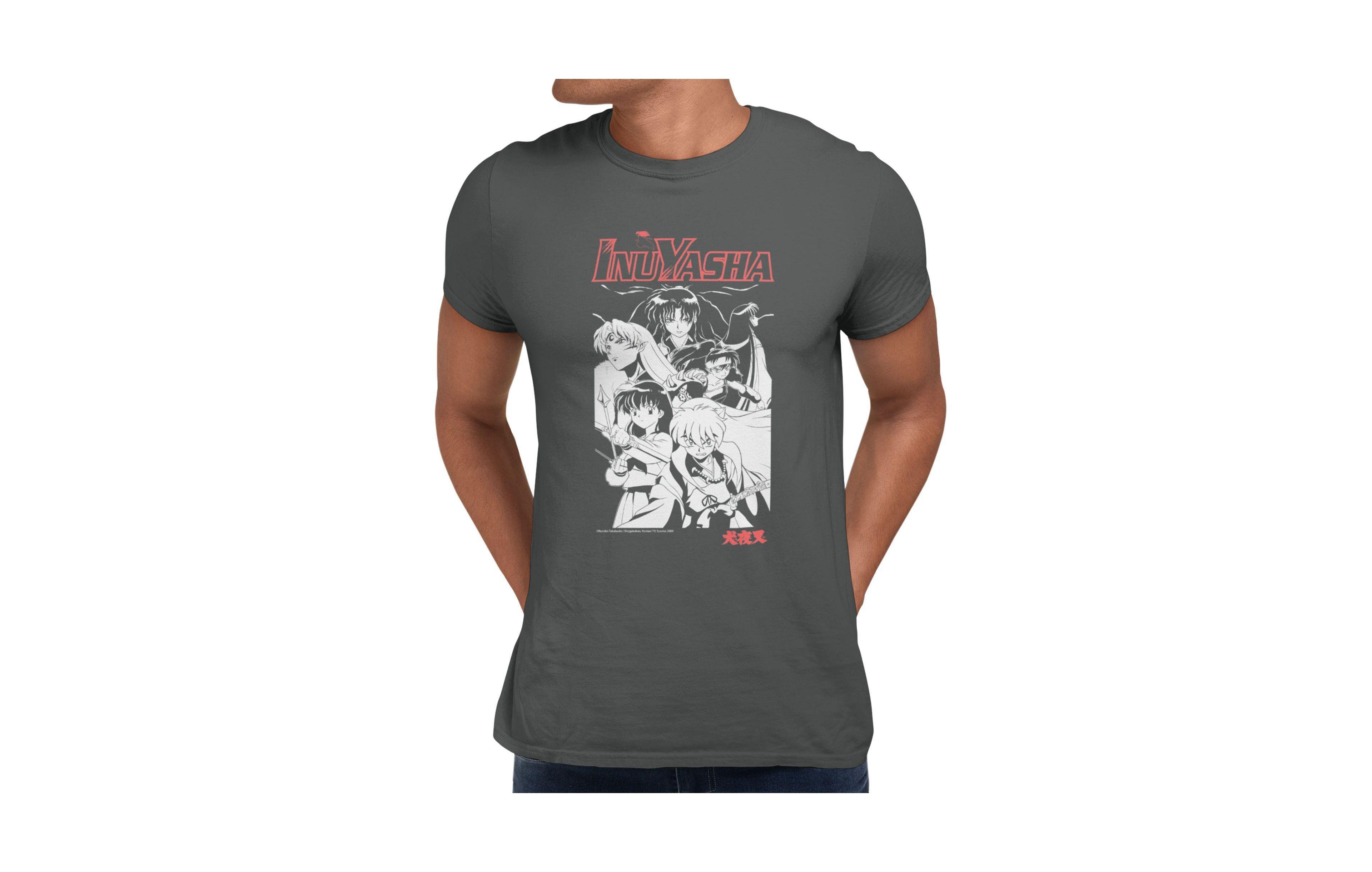 Inuyasha Men's Kagome Koga Sesshomaru Timeless Anime Cast Short Sleeve Tshirt