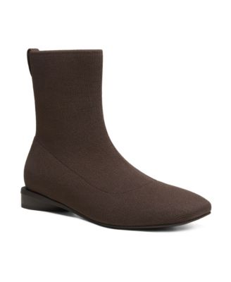 Marsa Square-Toe Block-Heel Slip-On Ankle Boots
