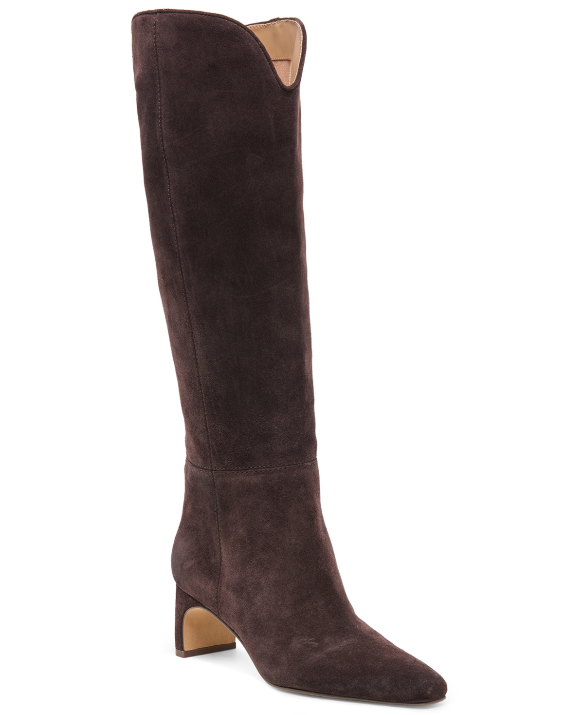 Dolce Vita Women's Brion Scalloped Edge Knee High Boots - Java Suede