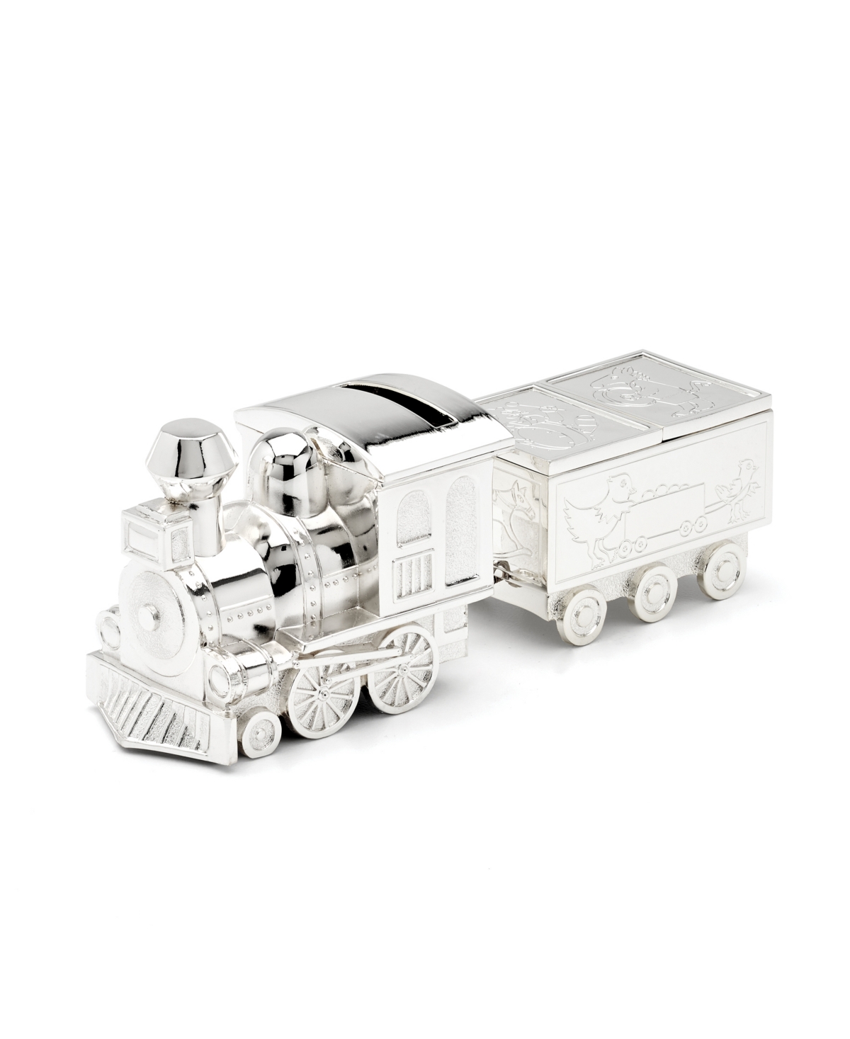 Reed & Barton Train with Caboose Coin Bank, 6.5" - Silver